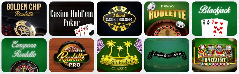 Giochi da tavolo al CONTICAZINO CASINO